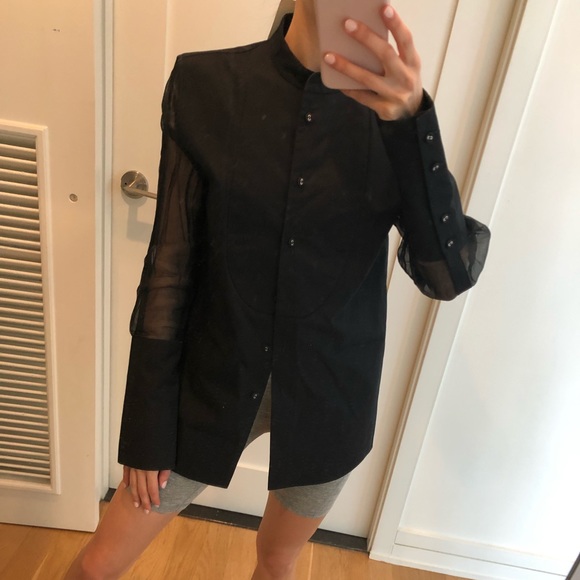 JW Anderson black sheer sleeve top - Picture 2 of 6